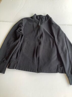 Lightweight Black Zip-Front Shirt Jacket - Unbranded